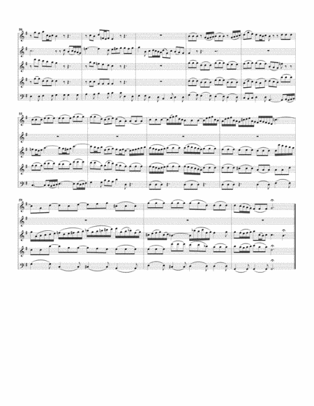 Aria: Vergnügte Ruh, beliebte Seelenlust from Cantata BWV 170 (arrangement for 5 recorders)