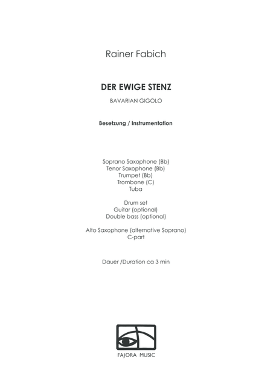 DER EWIGE STENZ - BAVARIAN GIGOLO Large Ensemble scores gallery preview page 4
