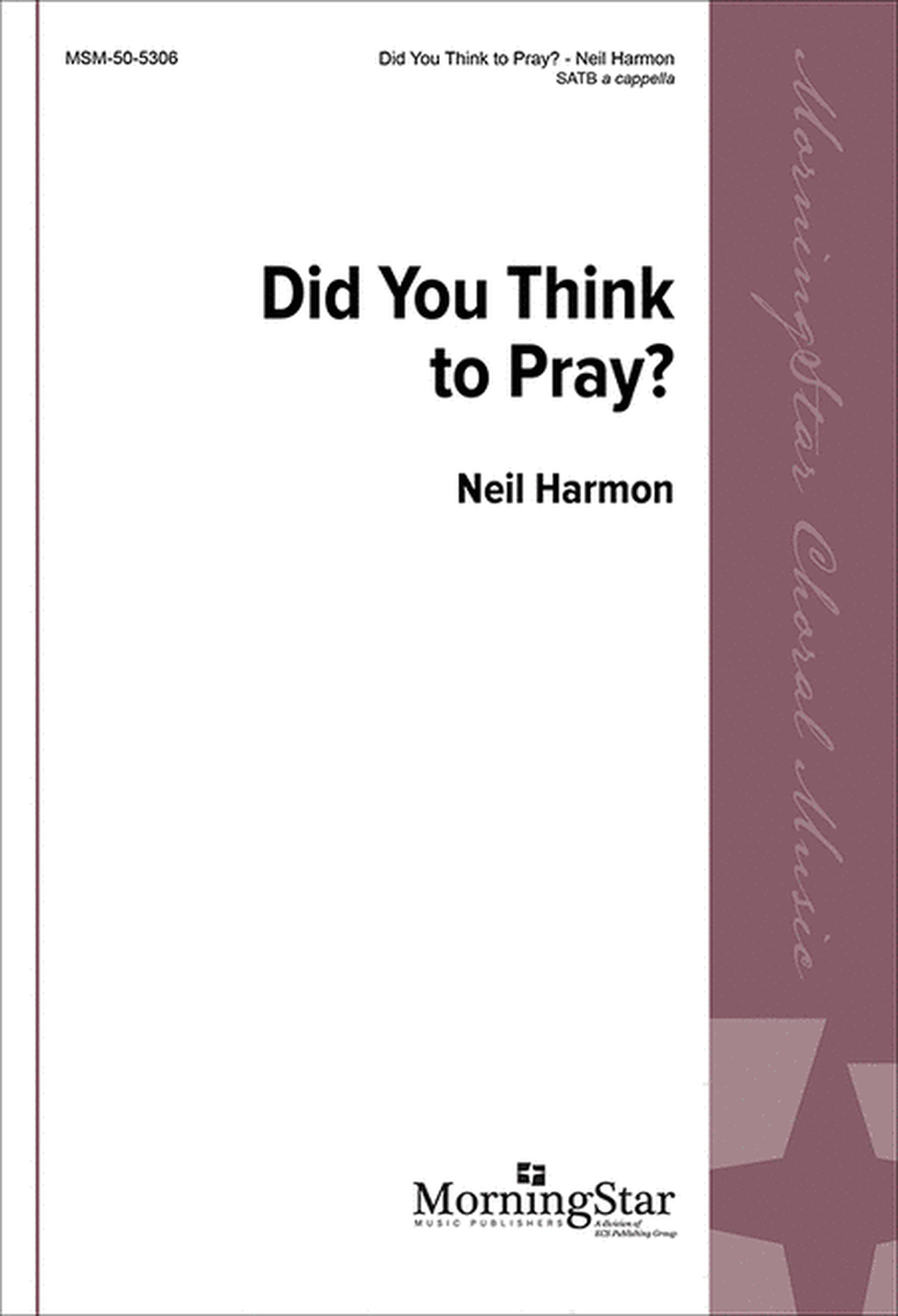 Did You Think to Pray? image number null