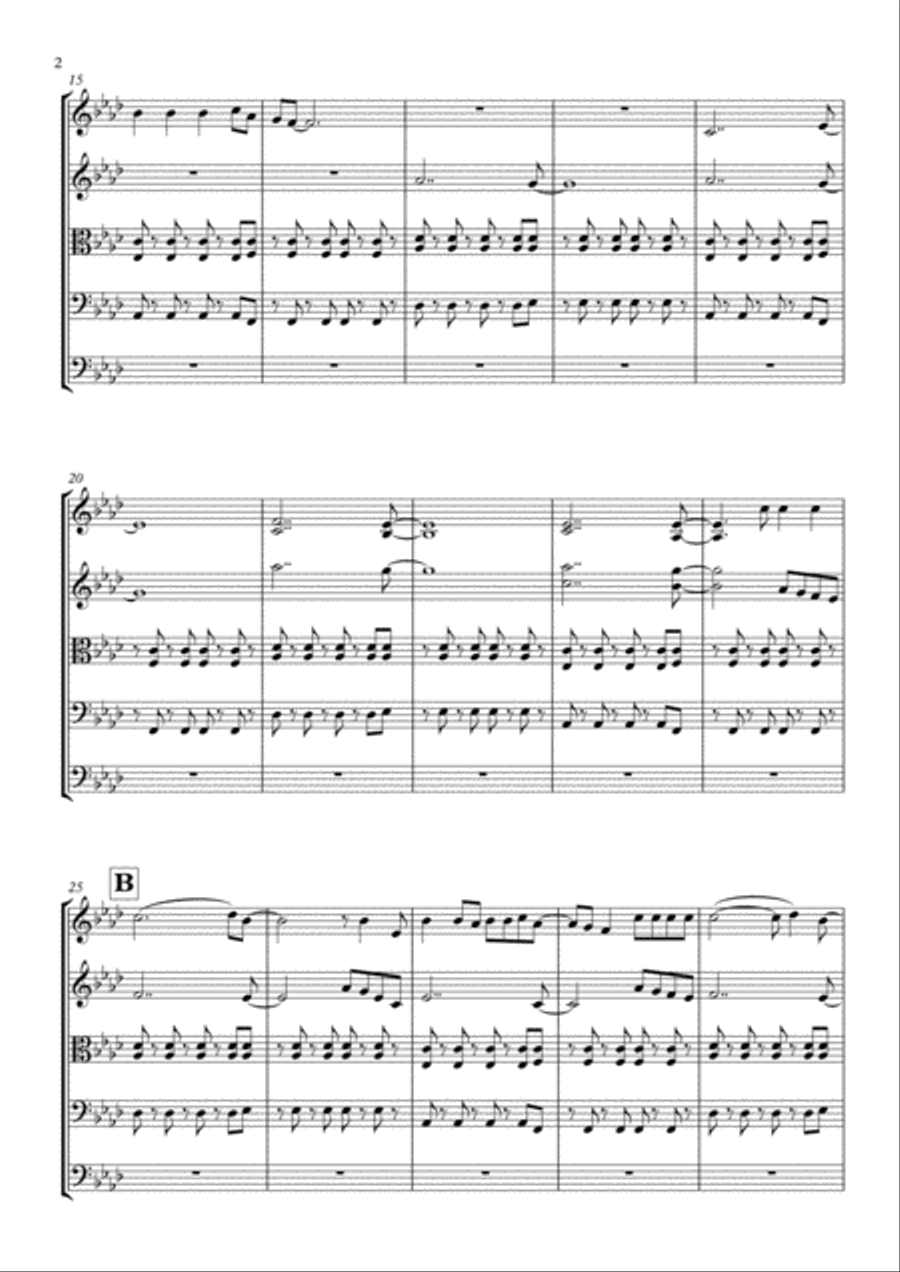 Viva La Vida Viva La Vida String Quintet scores gallery preview page 2