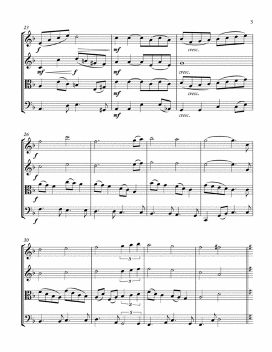Can't Help Falling In Love String Quartet scores gallery preview page 3