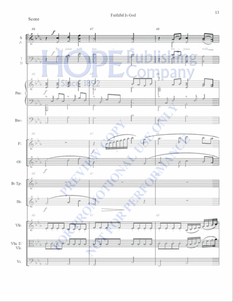 Faithful Is God Choir scores gallery preview page 13