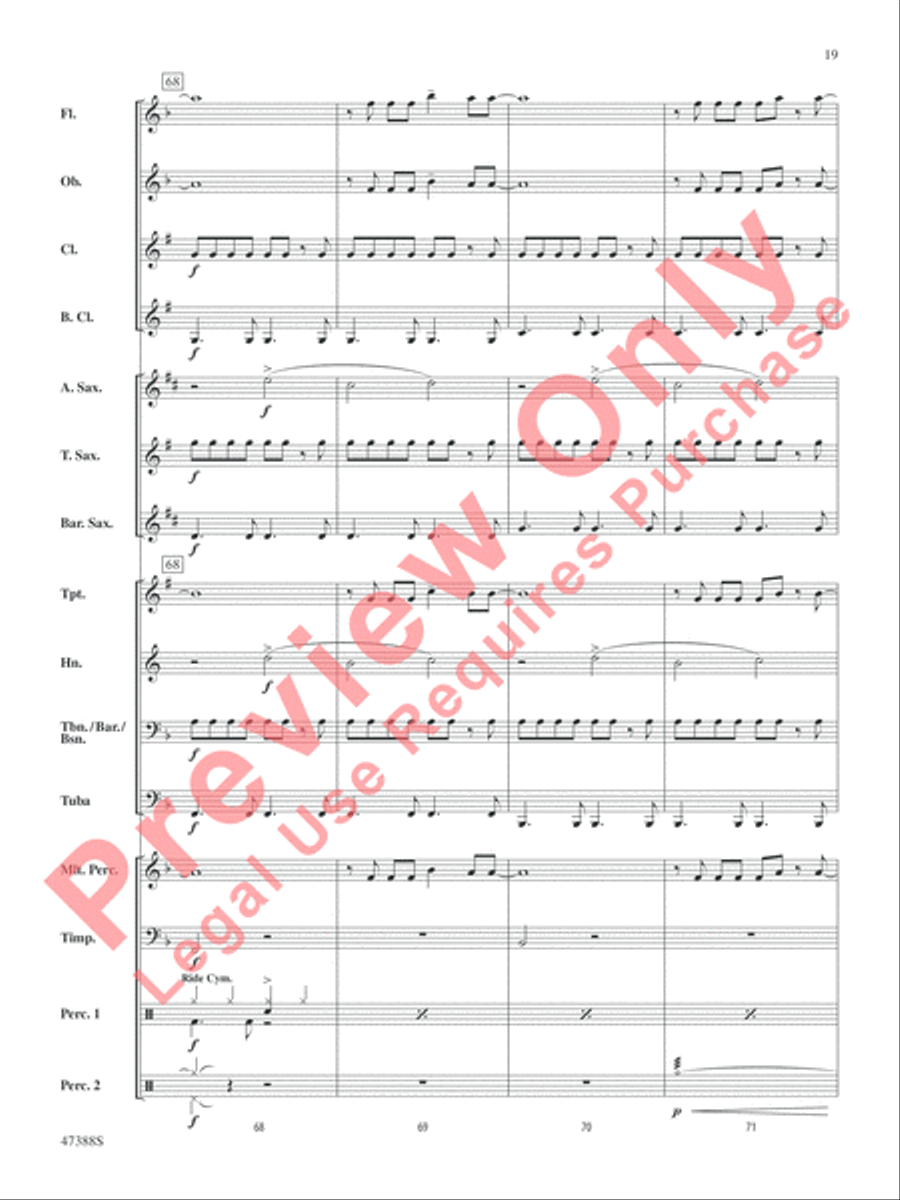 In My Blood Concert Band scores gallery preview page 20