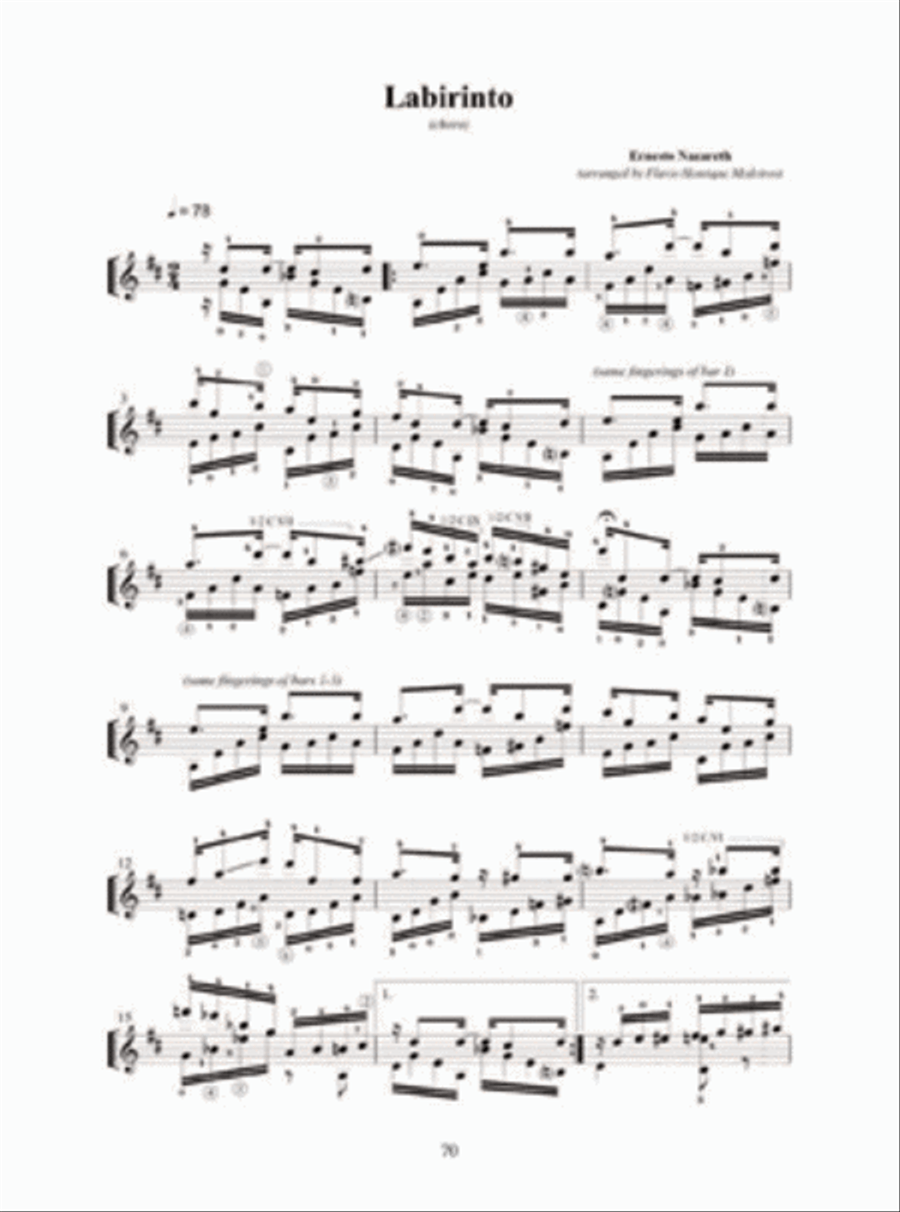 Ernesto Nazareth Guitar Solo Anthology Acoustic Guitar scores gallery preview page 3