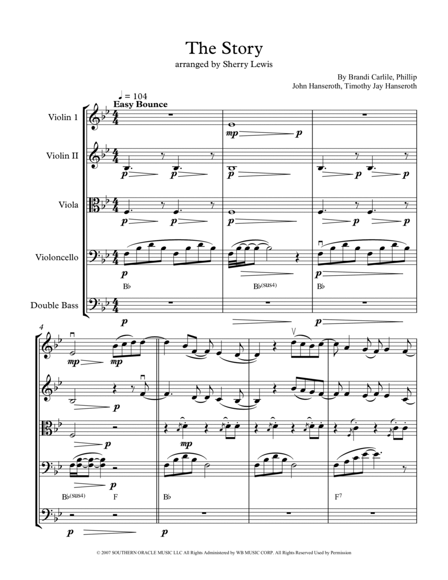The Story String Quintet scores gallery preview page 1