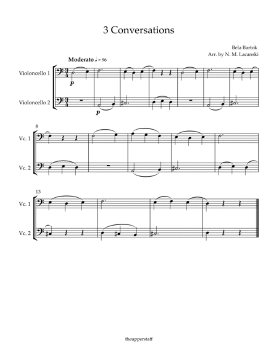 3 Conversations String Duet scores gallery preview page 2