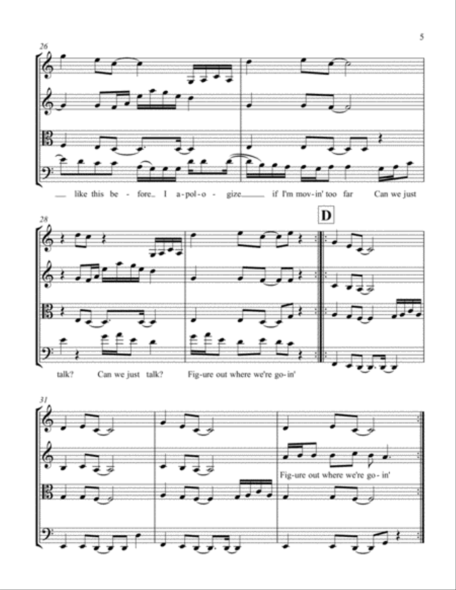 Talk String Quartet scores gallery preview page 5