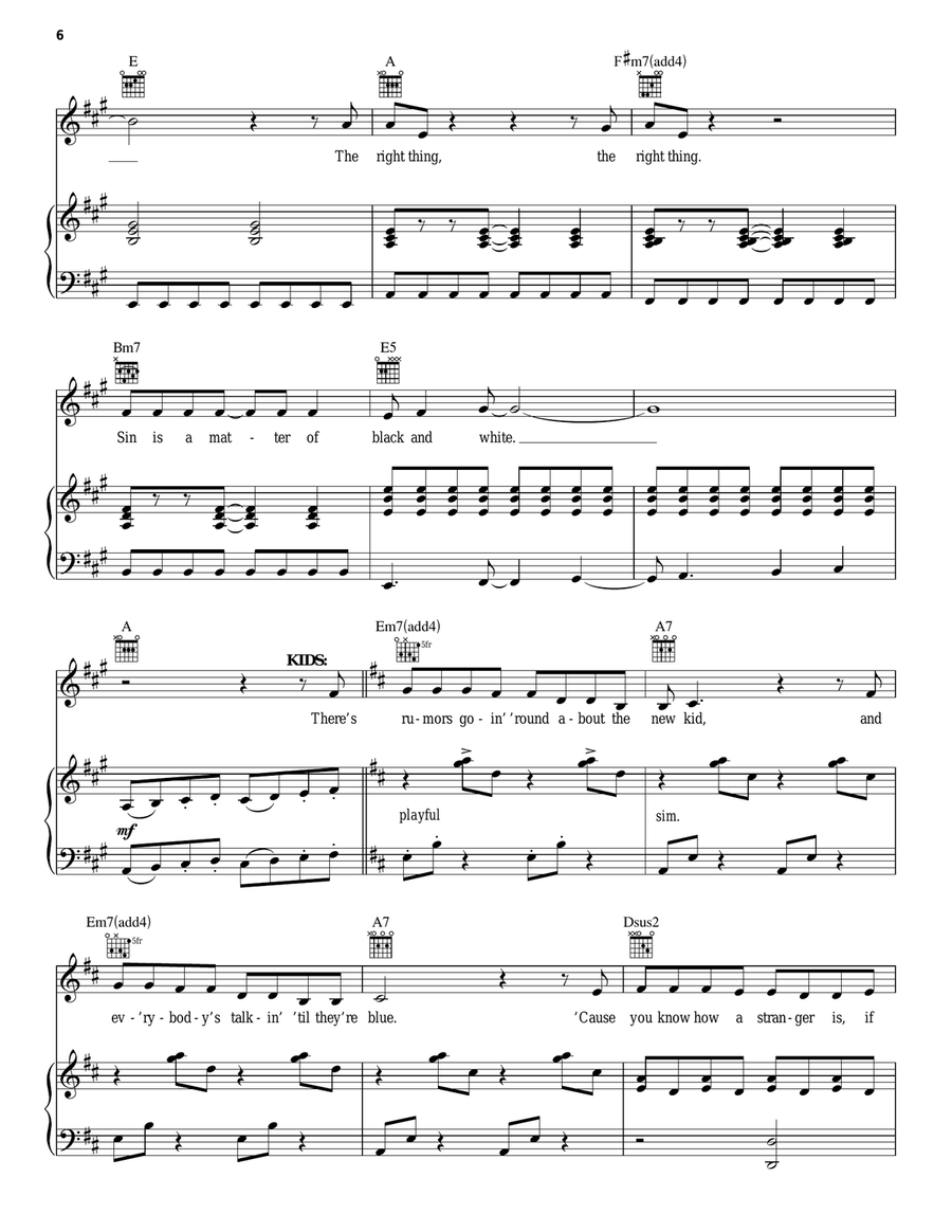 On Any Sunday Piano, Vocal, Guitar scores gallery preview page 6