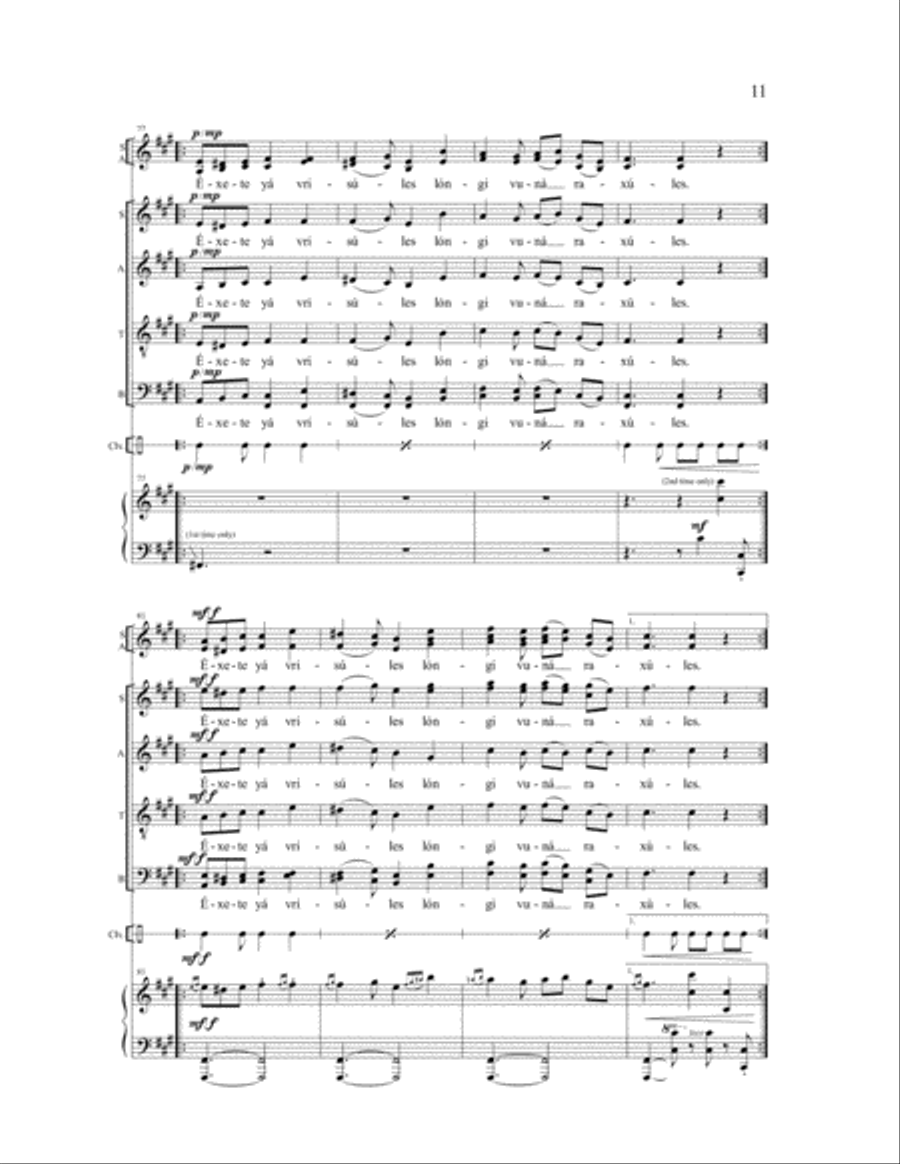 Dance of Zalongo 4-Part scores gallery preview page 5