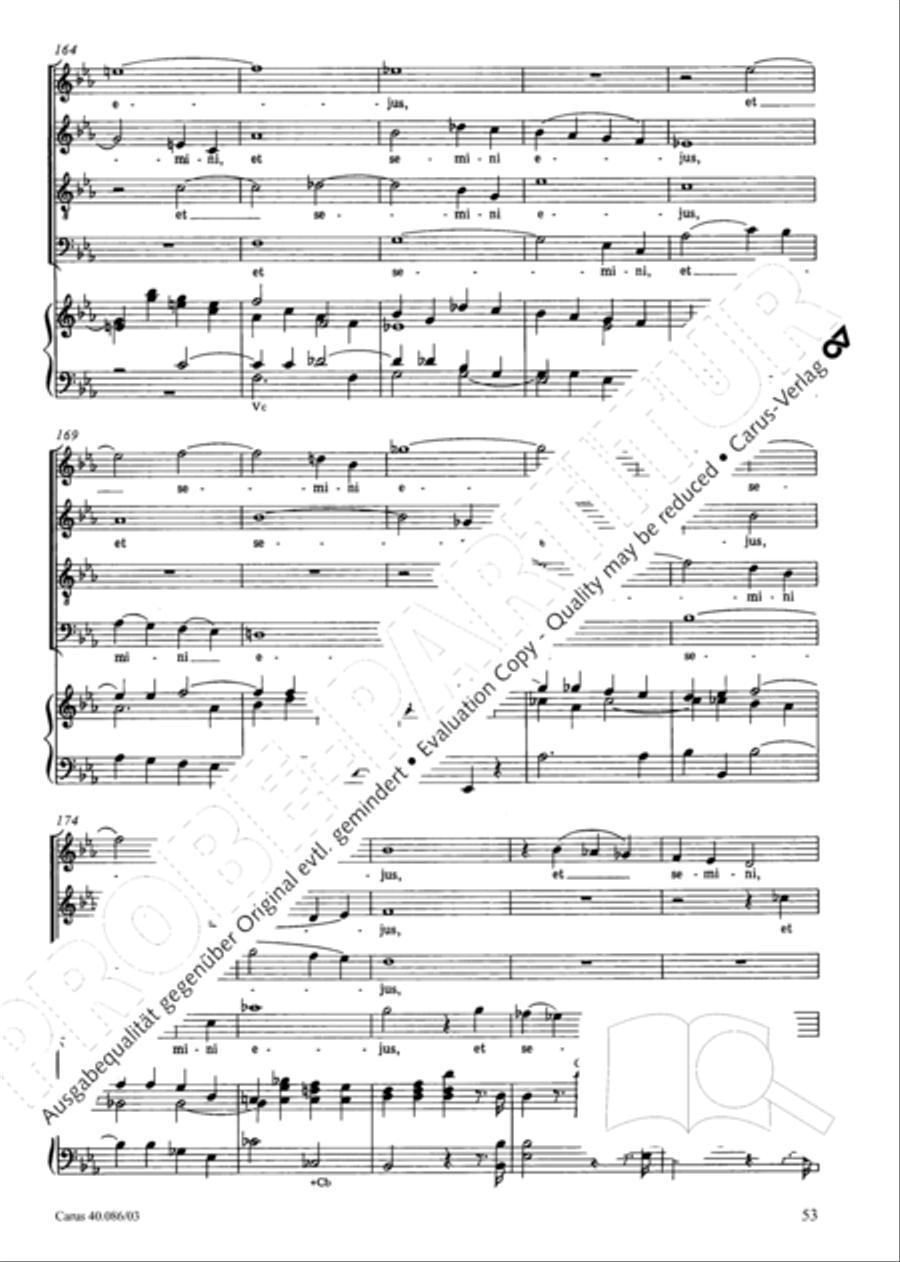 Requiem in C minor 4-Part scores gallery preview page 54