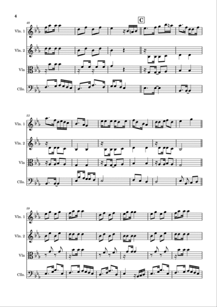 Samba Lelê Samba Lelê String Quartet scores gallery preview page 5