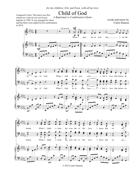Child of God (SATB) image number null