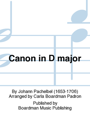 Book cover for Canon in D major