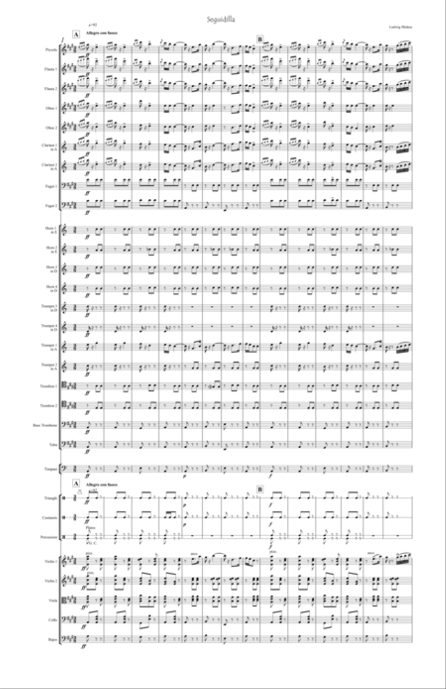 Seguidilla for Orchestra Ballet Music Full Orchestra scores gallery preview page 2