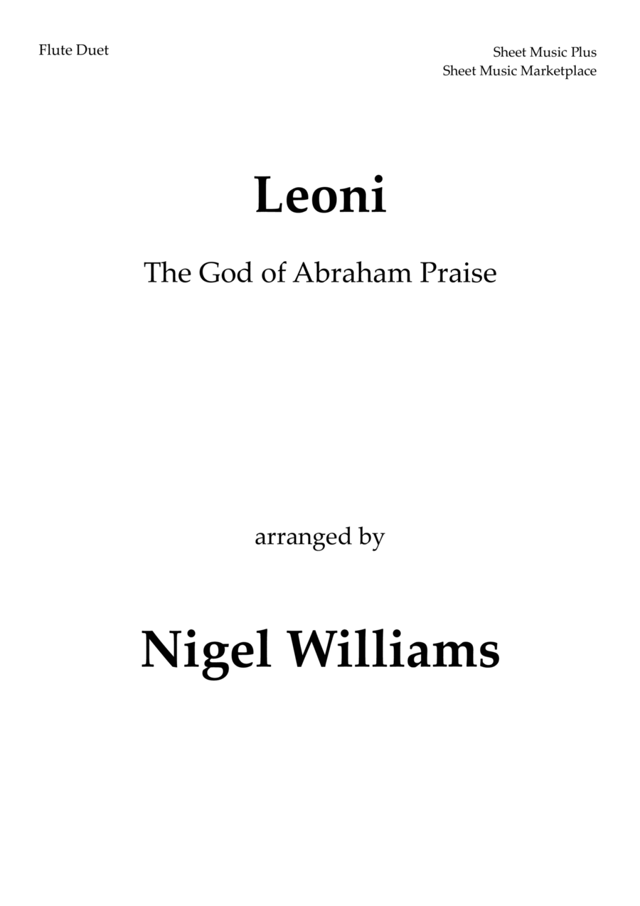 Leoni (The God of Abraham Praise), for Flute Duet Flute Duet scores gallery preview page 1