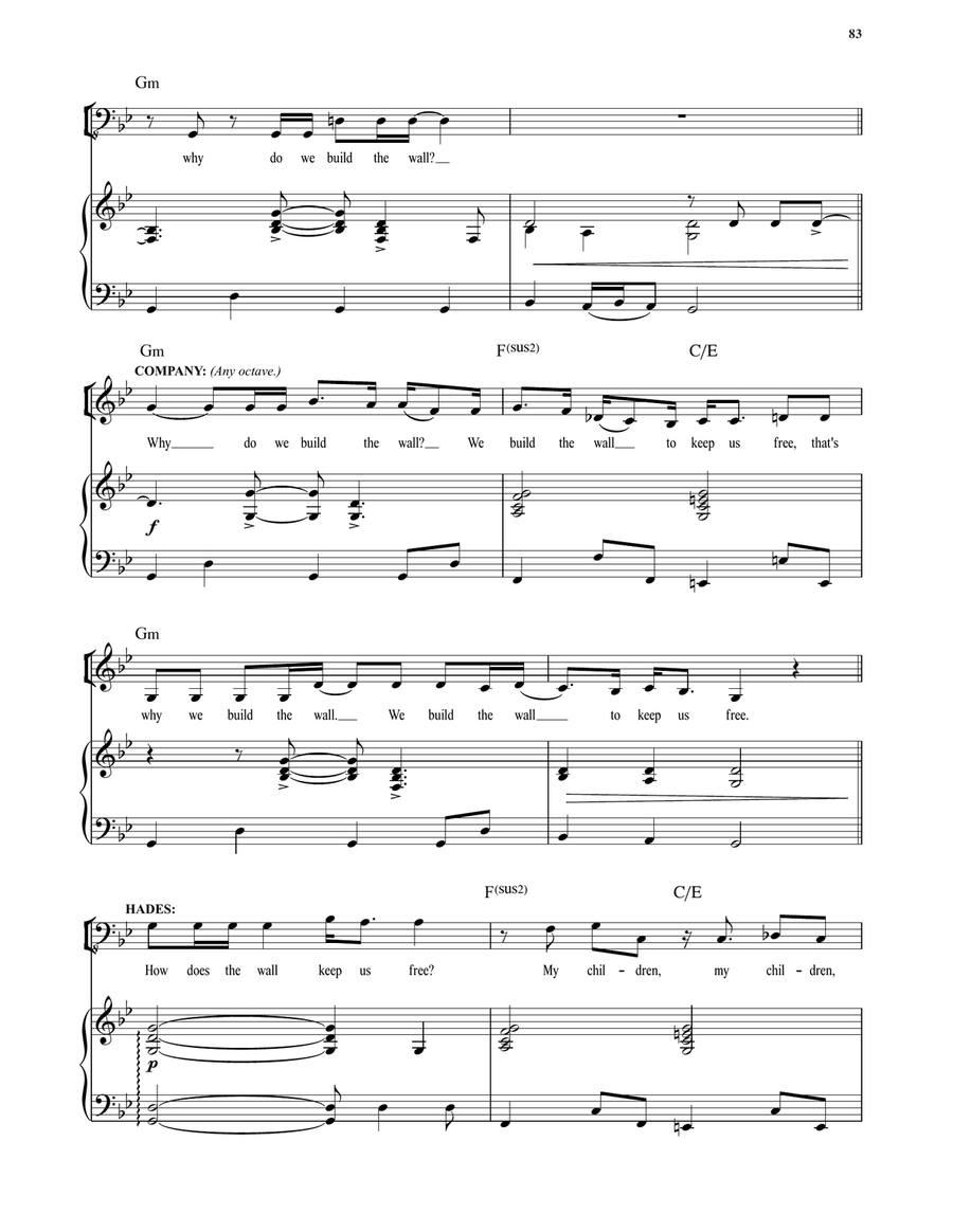 Why We Build The Wall (from Hadestown) Voice scores gallery preview page 2