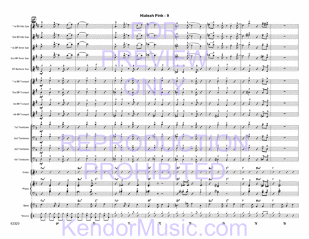 Hialeah Pink (based on the chord changes to 'Flamingo' by Ted Grouya) (Full Score)