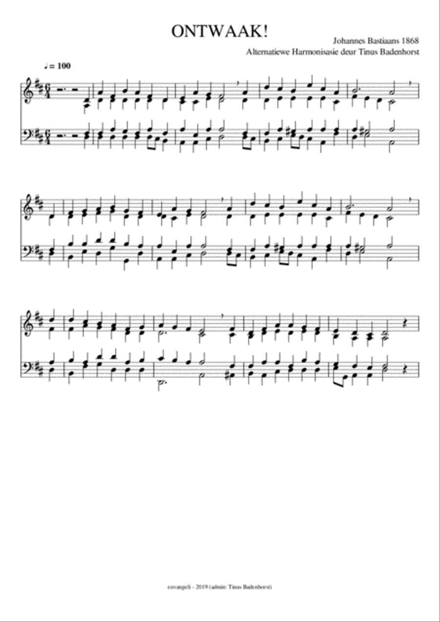 Ontwaak! 4-Part scores gallery preview page 1