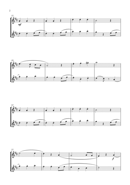 Away in a Manger (Cradle Song) (for flute duet, suitable for grades 2-6) image number null