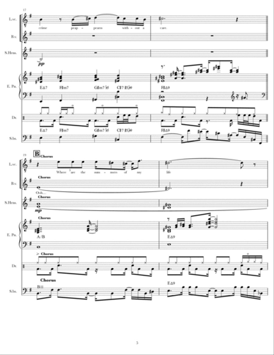 Summers Of My Life Jazz Ensemble scores gallery preview page 5