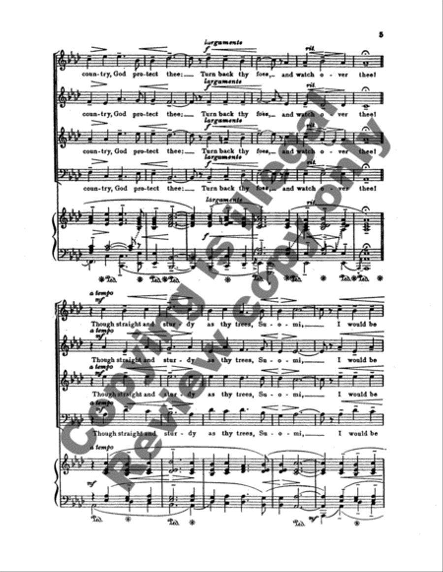 Finlandia: For Thee, Suomi 4-Part scores gallery preview page 7