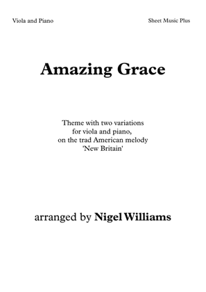 Book cover for Amazing Grace, for Viola and Piano