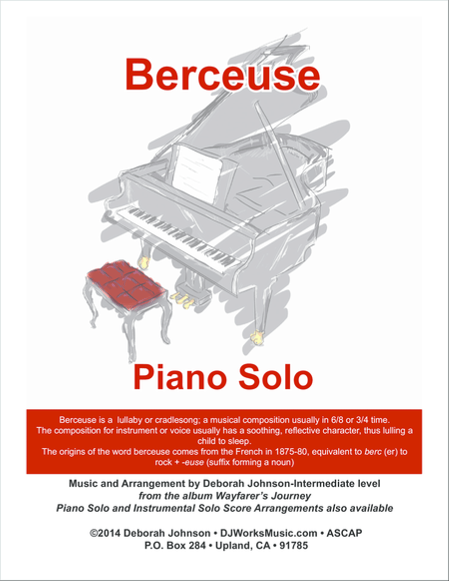 Berceuse Piano Solo Guitar scores gallery preview page 1