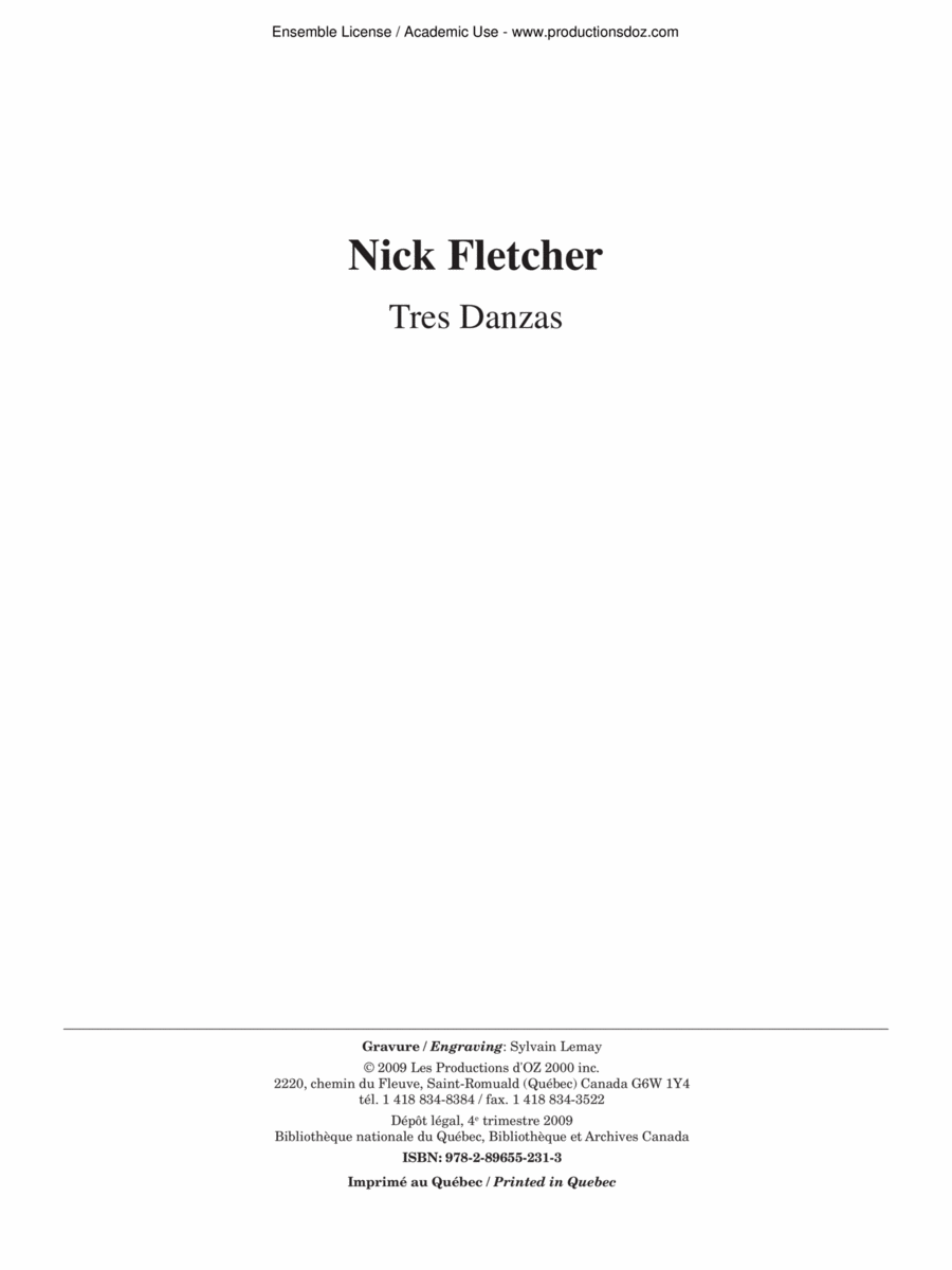 Tres Danzas Classical Guitar scores gallery preview page 1