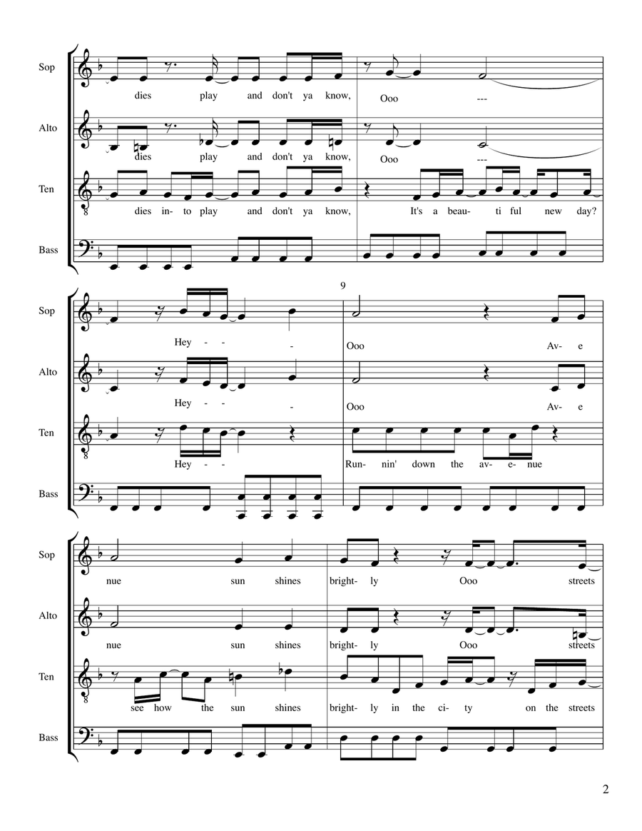 Mr. Blue Sky Mr. Blue Sky 4-Part scores gallery preview page 2