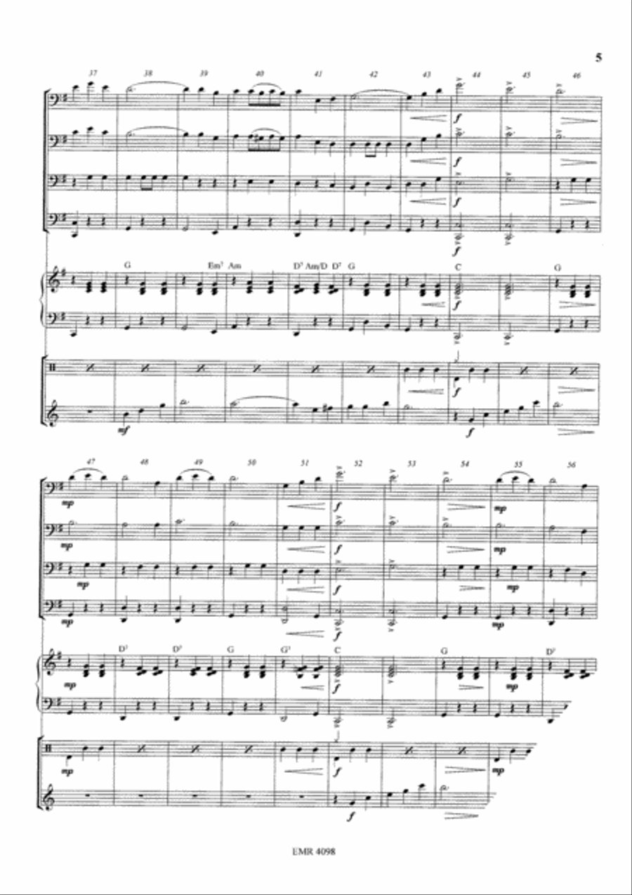 Teeny Weeny Waltz Trombone Quartet scores gallery preview page 5