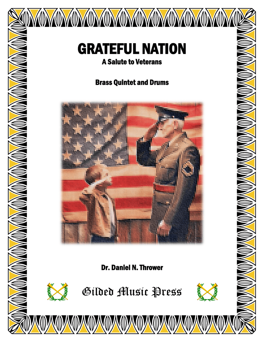 Grateful Nation, Op. 140 (Brass Quintet & Percussion) Brass Quintet scores gallery preview page 1
