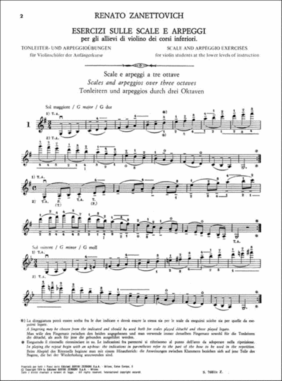 Esercizi Sulle Scale E Arpeggi Vol. 3 Violin Solo scores gallery preview page 2