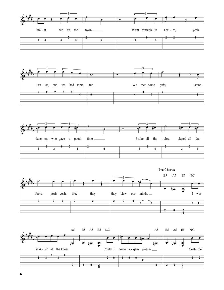 Thunderstruck Acoustic Guitar scores gallery preview page 4