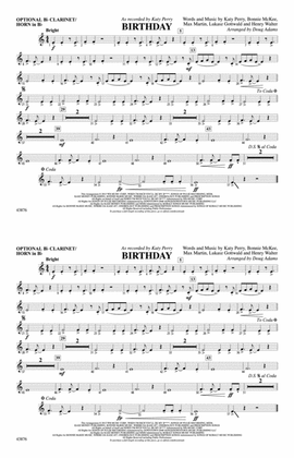 Birthday: Optional Bb Clarinet/Horn in Bb