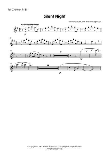 Silent Night - clarinet quintet image number null