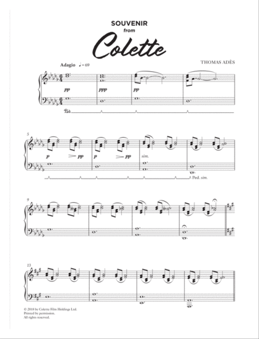 Souvenir (from Colette) Souvenir (from Colette) Piano Solo scores gallery preview page 2