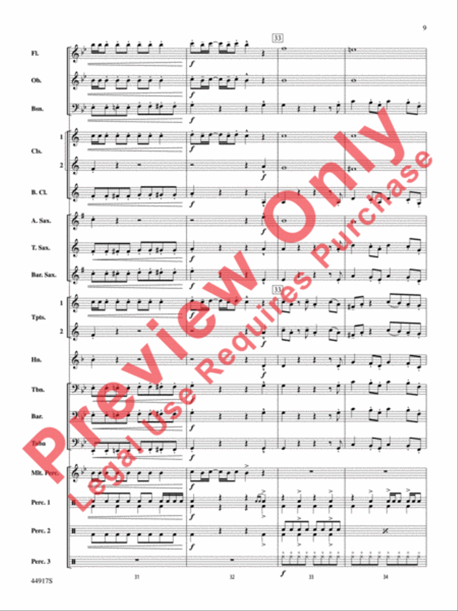 Uptown Funk Concert Band scores gallery preview page 10