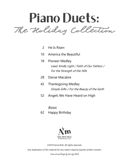 Piano Duets: The Holiday Collection image number null