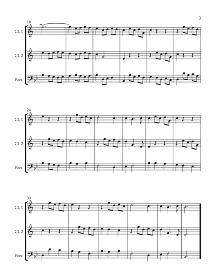 King Arthur Battle Scene Woodwind Trio scores gallery preview page 3
