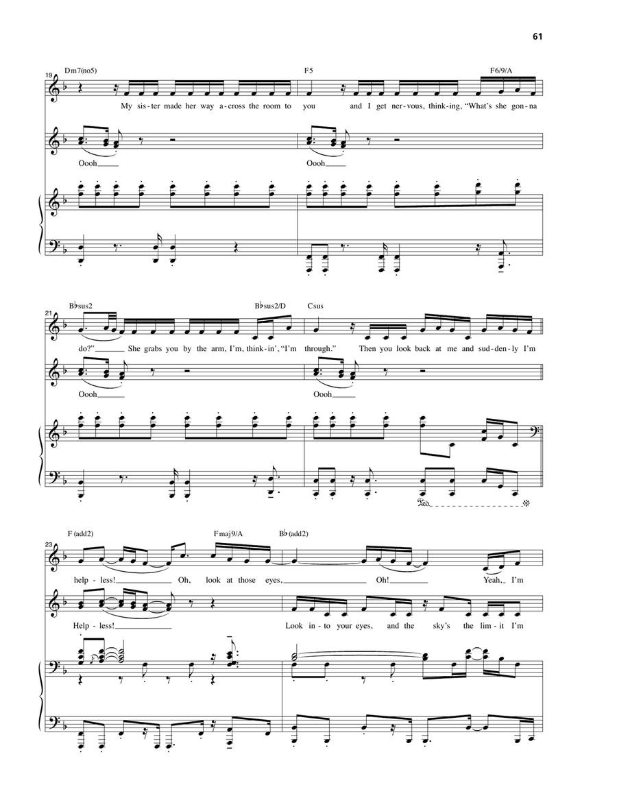 Helpless (from Hamilton) Piano, Vocal scores gallery preview page 4