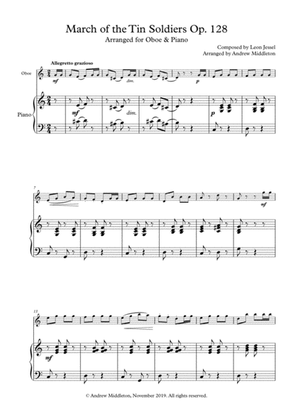 March of the Tin Soldiers arranged for Oboe and Piano image number null