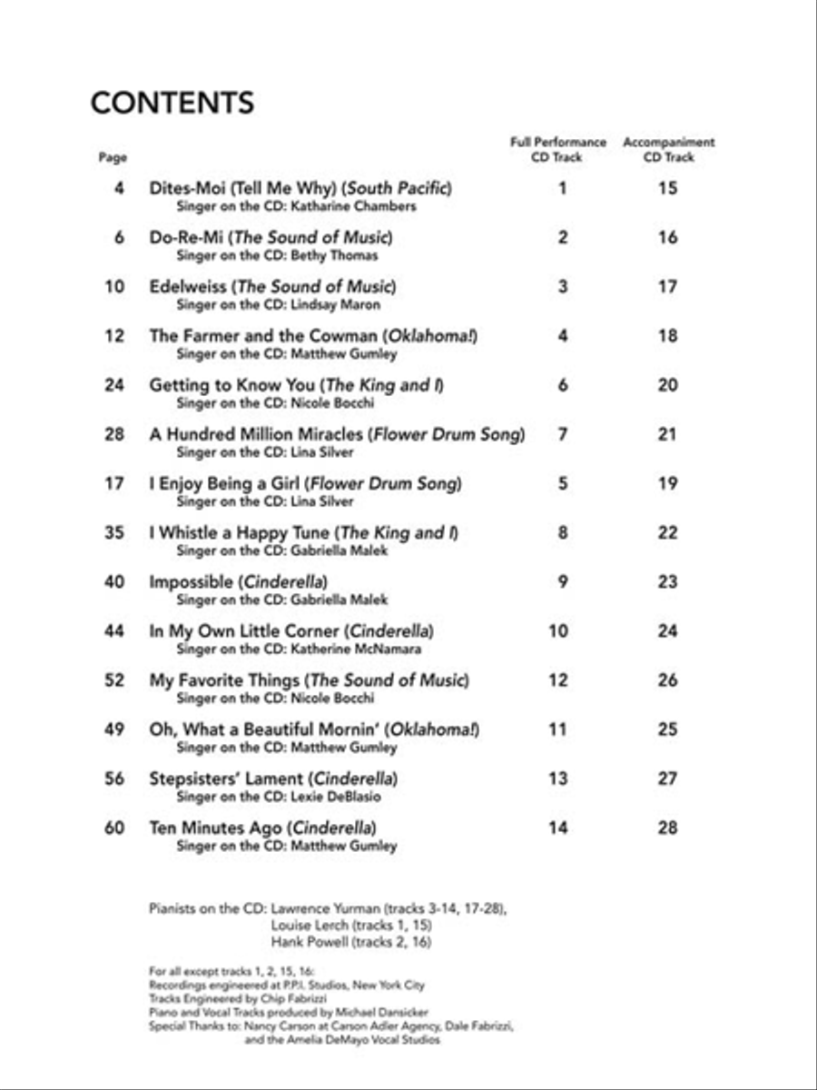 Rodgers & Hammerstein Solos for Kids Voice scores gallery preview page 3