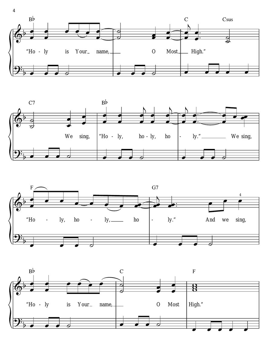 It Is Well Easy Piano scores gallery preview page 4