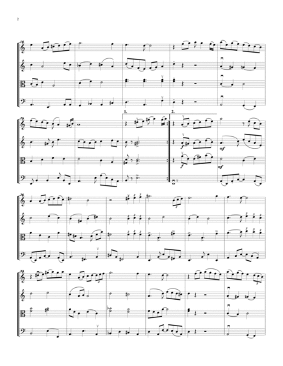 Dos Gardenias String Quartet scores gallery preview page 2