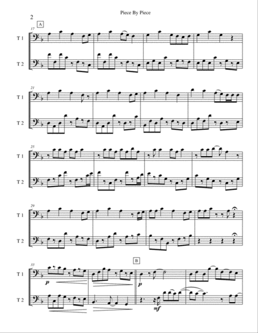 Piece By Piece Brass Duet scores gallery preview page 2