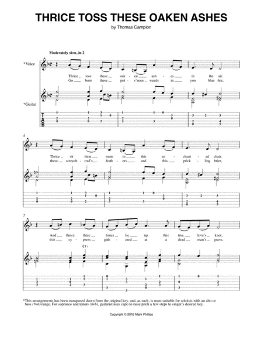 Thrice Toss These Oaken Ashes Classical Guitar scores gallery preview page 1