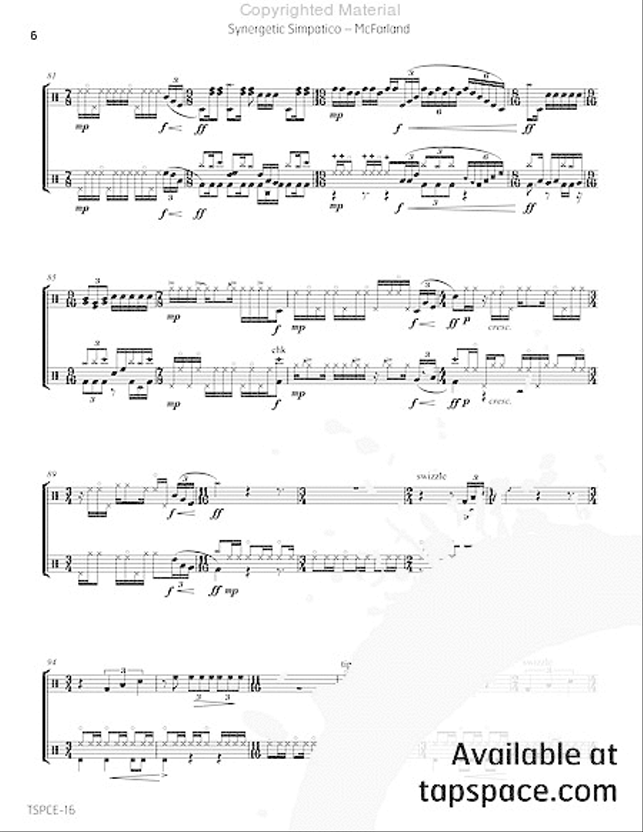 Synergetic Simpatico Snare Drum scores gallery preview page 11