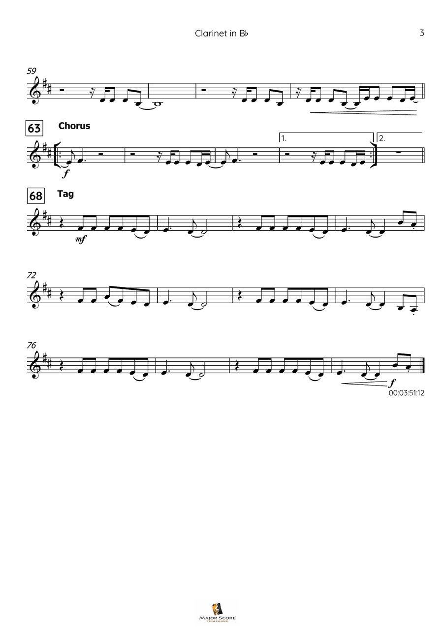 Can't Stop The Feeling! B-Flat Clarinet scores gallery preview page 4