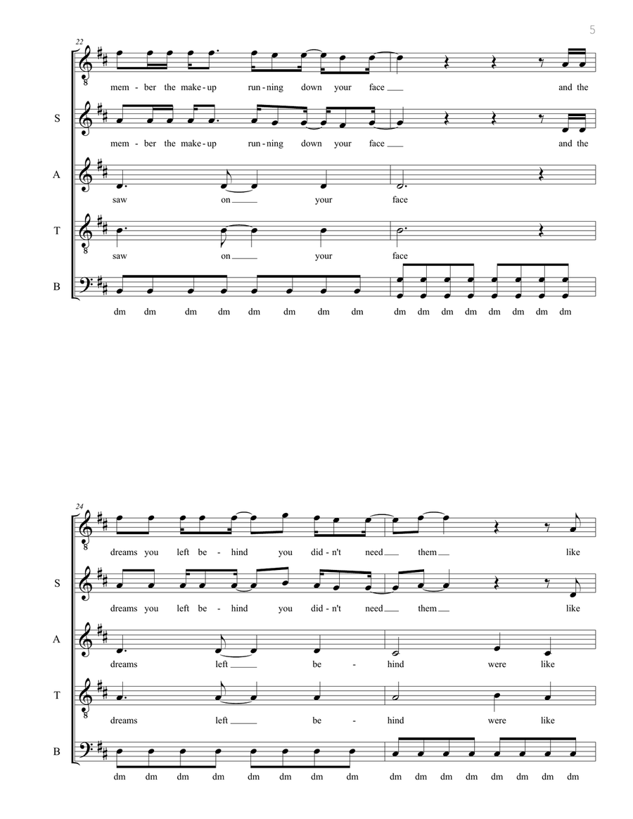 Amnesia 4-Part scores gallery preview page 5