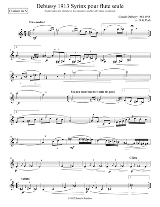 Debussy Syrinx Clarinet Solo